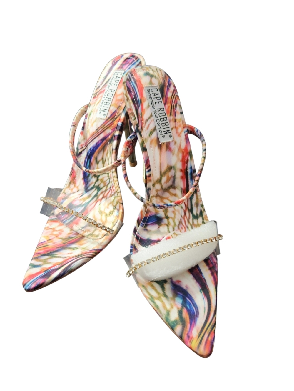 Cape Robbin ROCHELLE Heels –NIB Multicolor Print  Women’s Size: 10